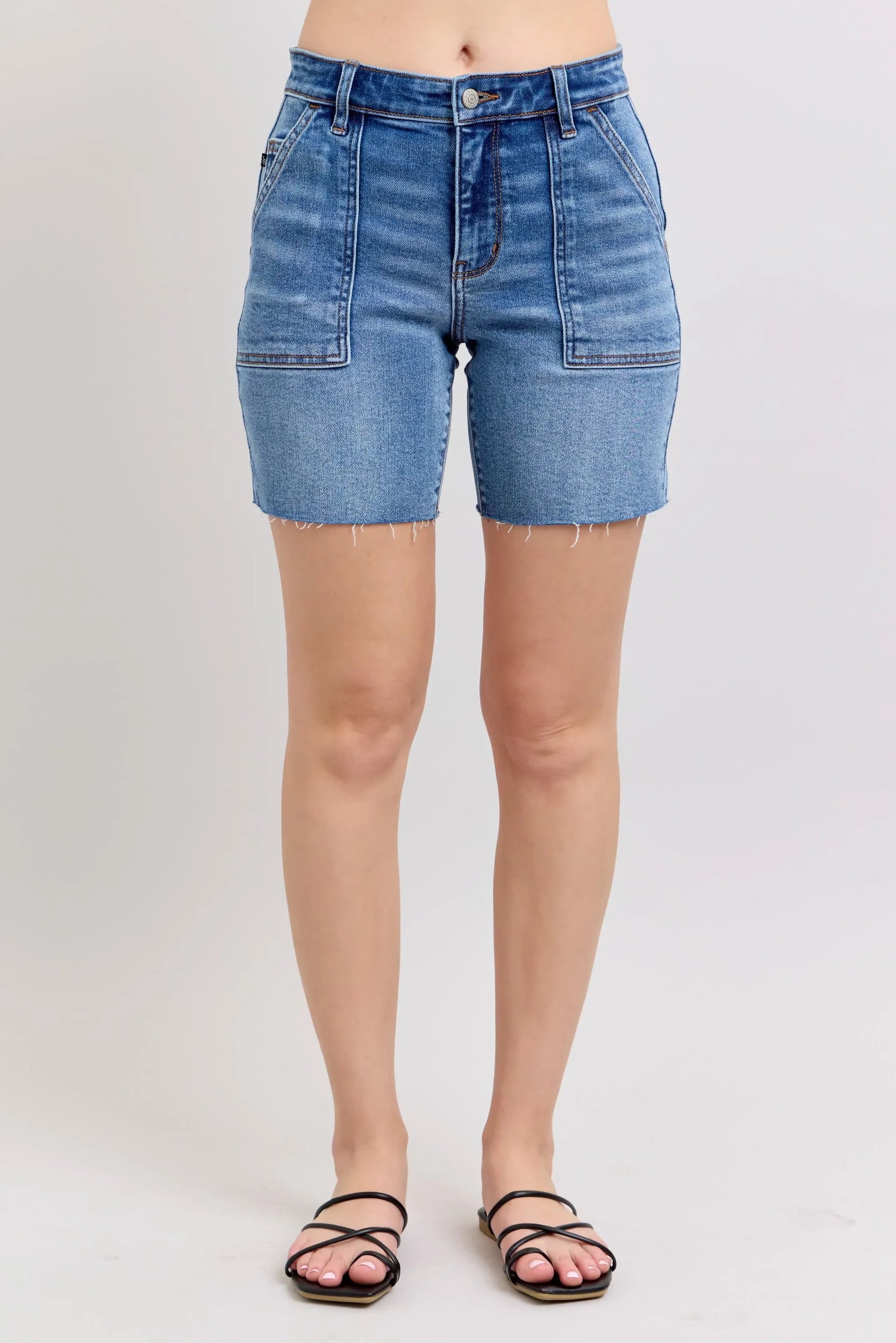 Mid Rise Bermudas Denim Shorts - Eva's Edition