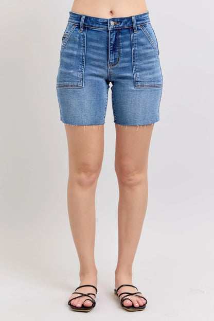 Mid Rise Bermudas Denim Shorts - Eva's Edition