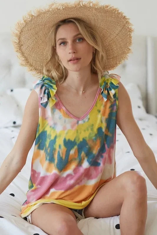 Knitted V Neck Top With Ruffle - Eva's Edition