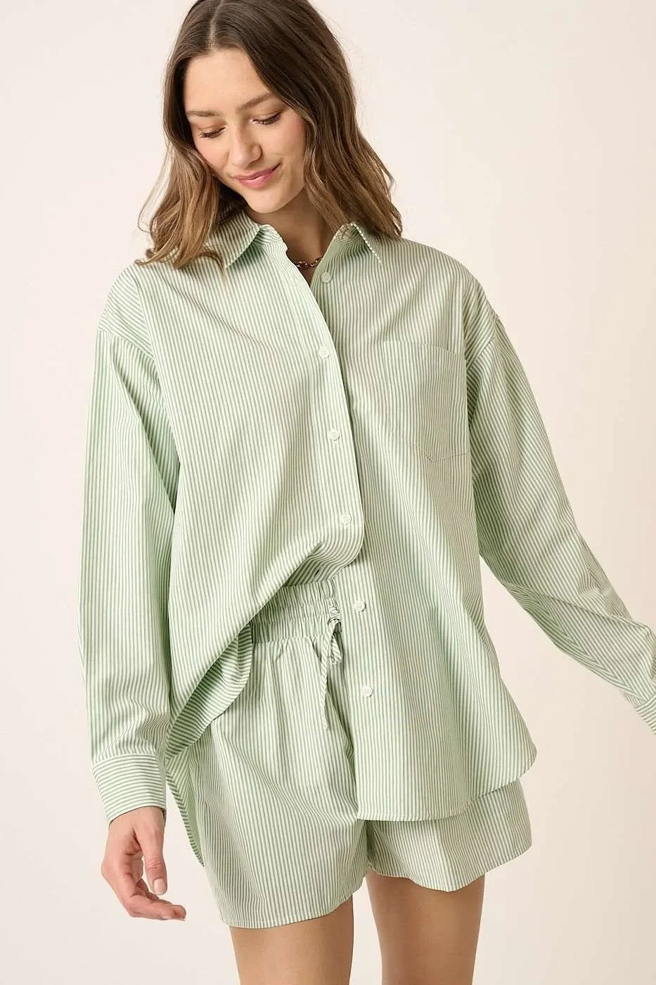 Striped Shirt and Shorts Set - Eva's Edition