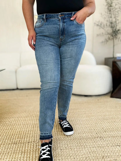 Mid Rise Rigid Magic Release Hem Jeans - Eva's Edition