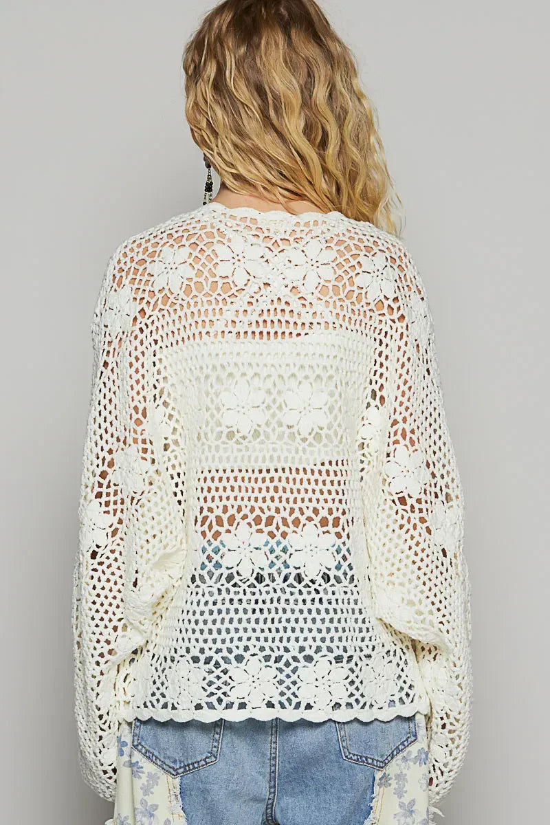 Crochet Open-Front Cardigan - Eva's Edition
