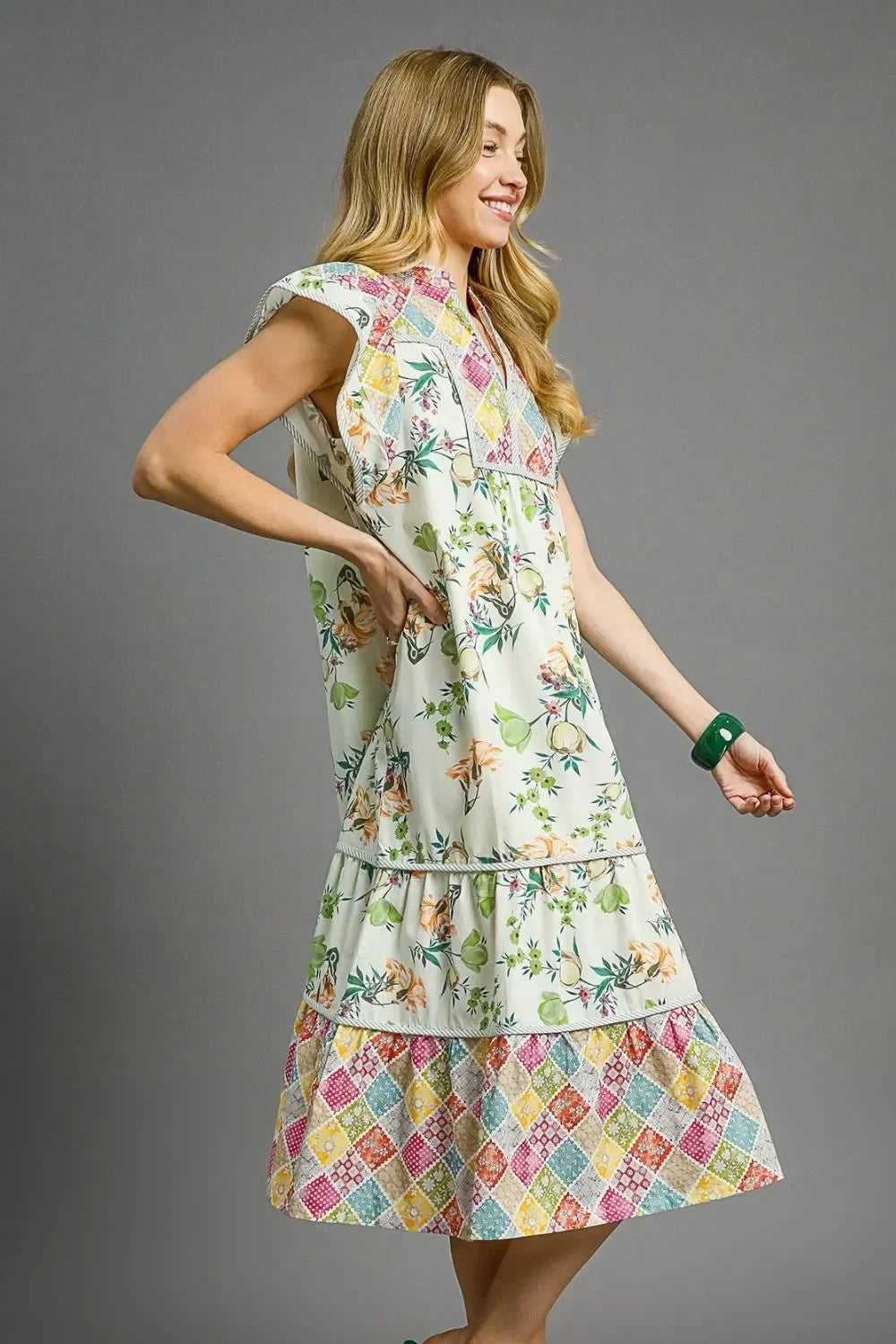 Patchwork Garden Midi Dress - Eva's Edition