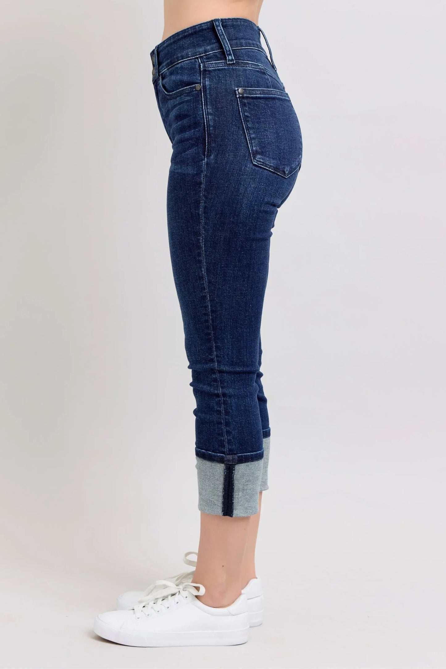 High-Waist Double Waist Band Skinny Jeans - Eva's Edition