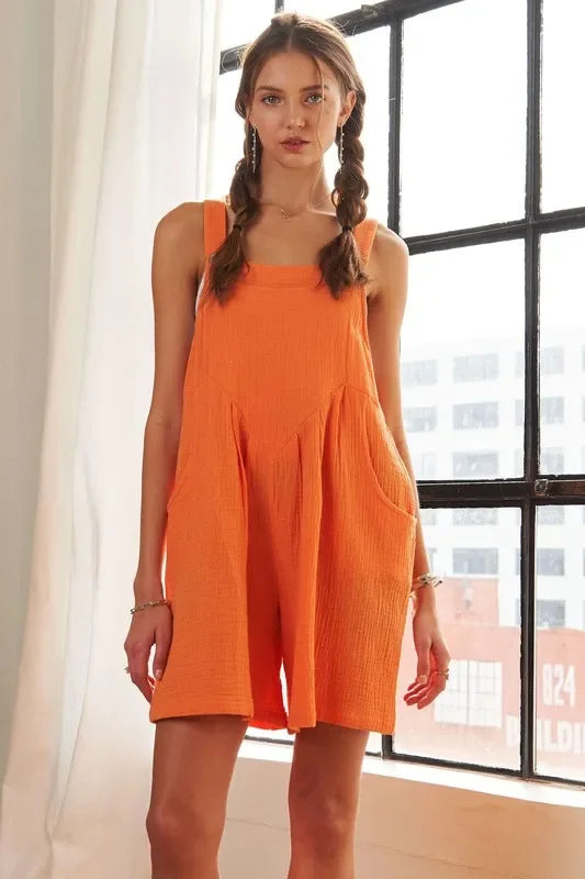 Wide Leg Overall Romper - Eva's Edition