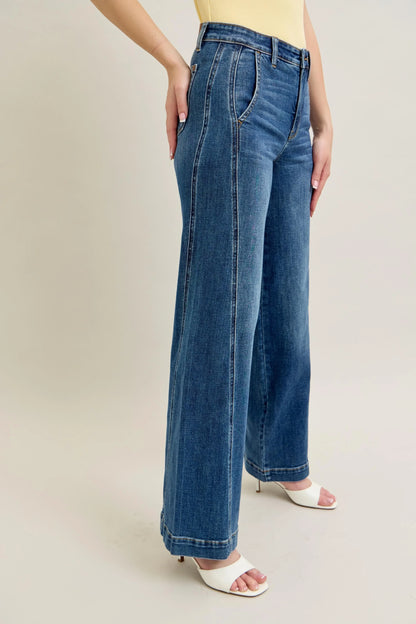 High Waist Wide Leg Jeans Plus Size - Eva's Edition