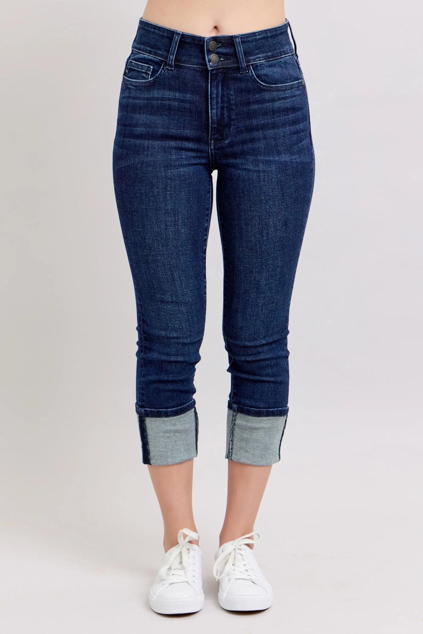 High-Waist Double Waist Band Skinny Jeans - Eva's Edition