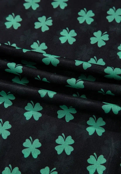 Lucky Clover Mock Neck Long Sleeve Bodysuit - Eva's Edition
