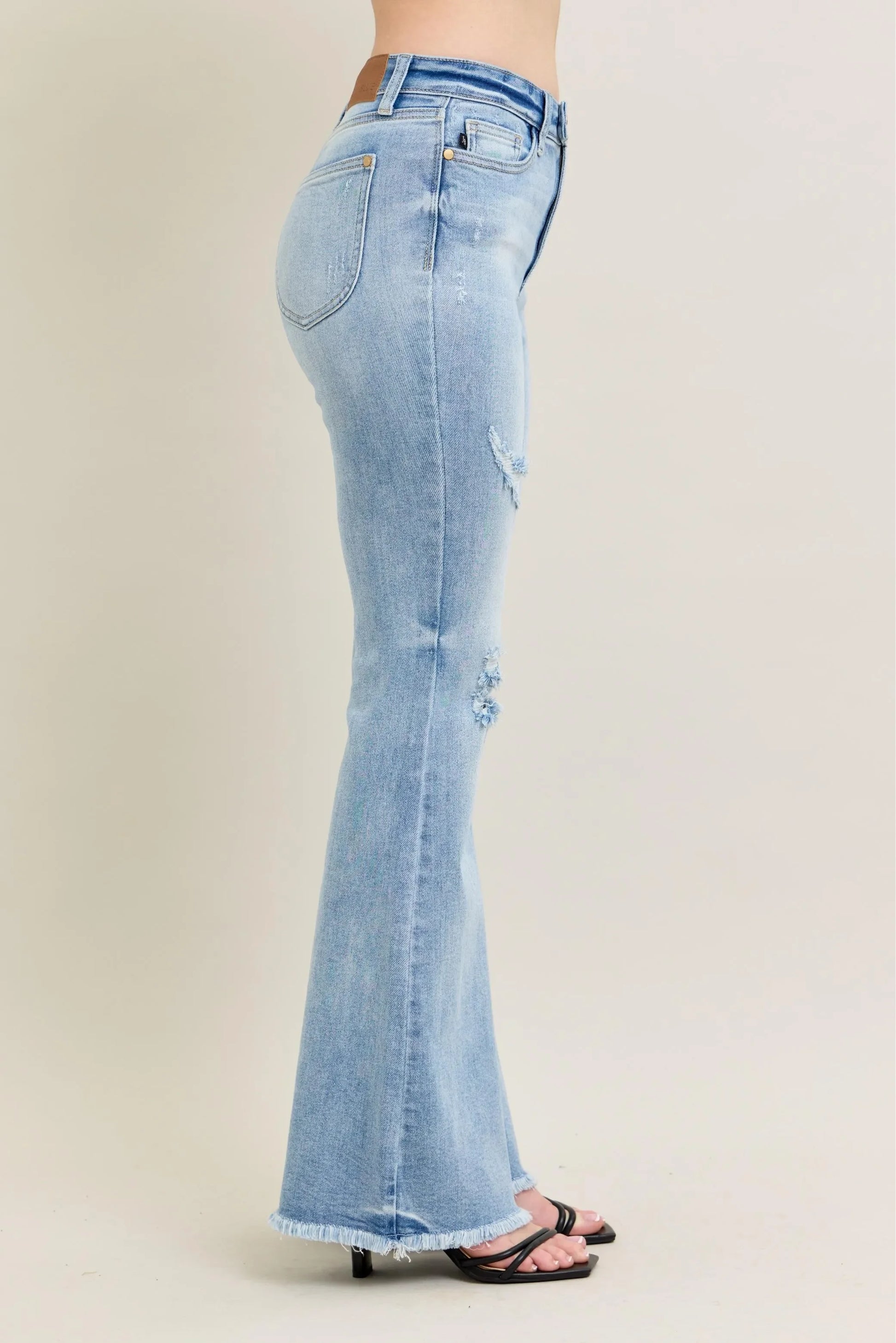 Flare Jeans With Shield Pockets Plus Size - Eva's Edition