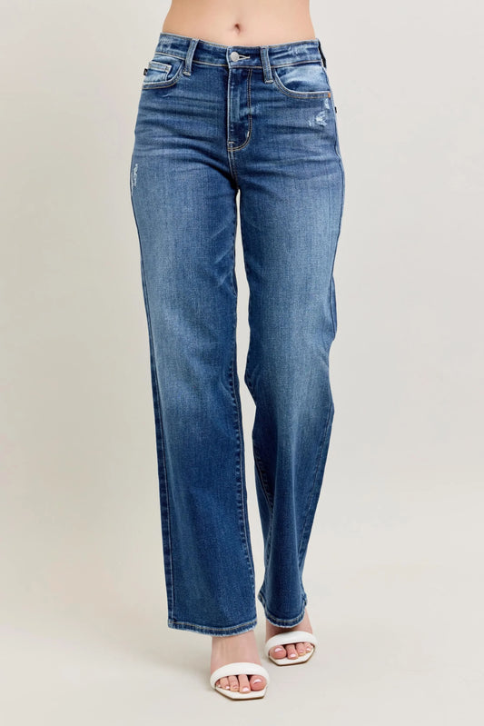 High Waist 90's Straight Leg Jeans Plus Size - Eva's Edition