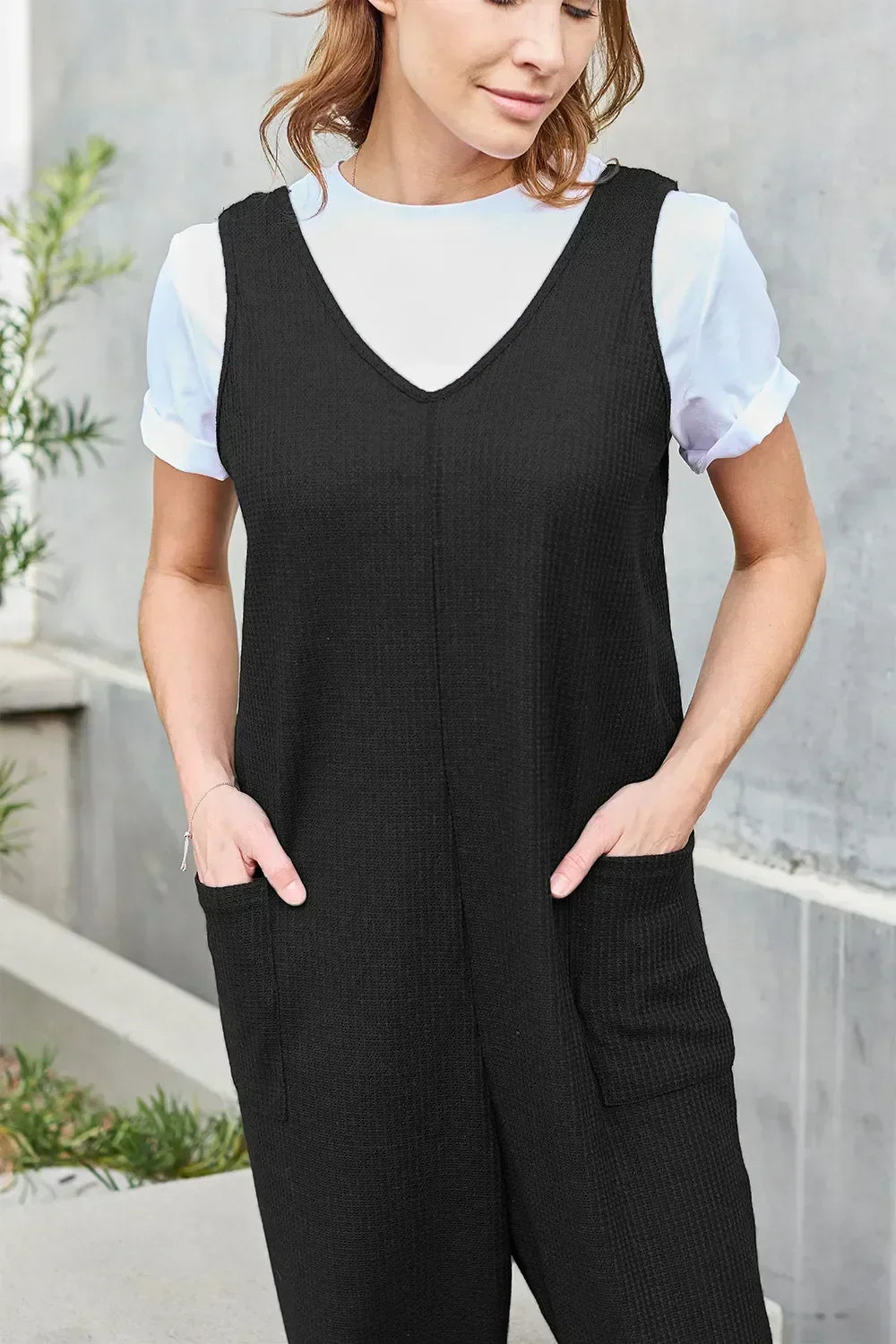 Double Take Full Size Sleeveless Straight Jumpsuit - Eva's Edition
