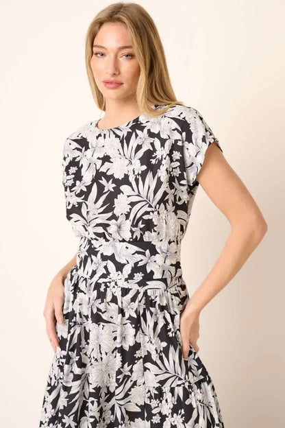Tropical Print Top and Skirt Set - Eva's Edition